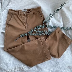 Everlane Wide-Leg Crop Pant in Ochre Size 8